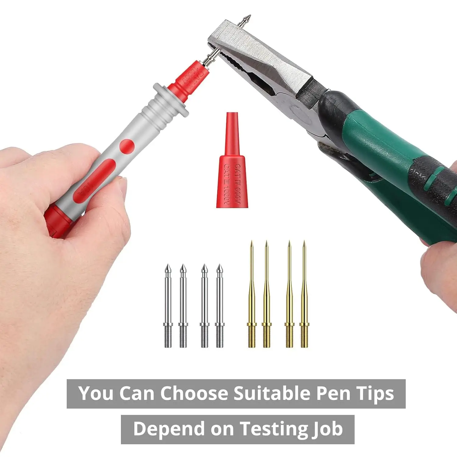 Proster 24pcs Multimeter Test Leads, Probes, Alligator Clips for Volt Clamp Meters