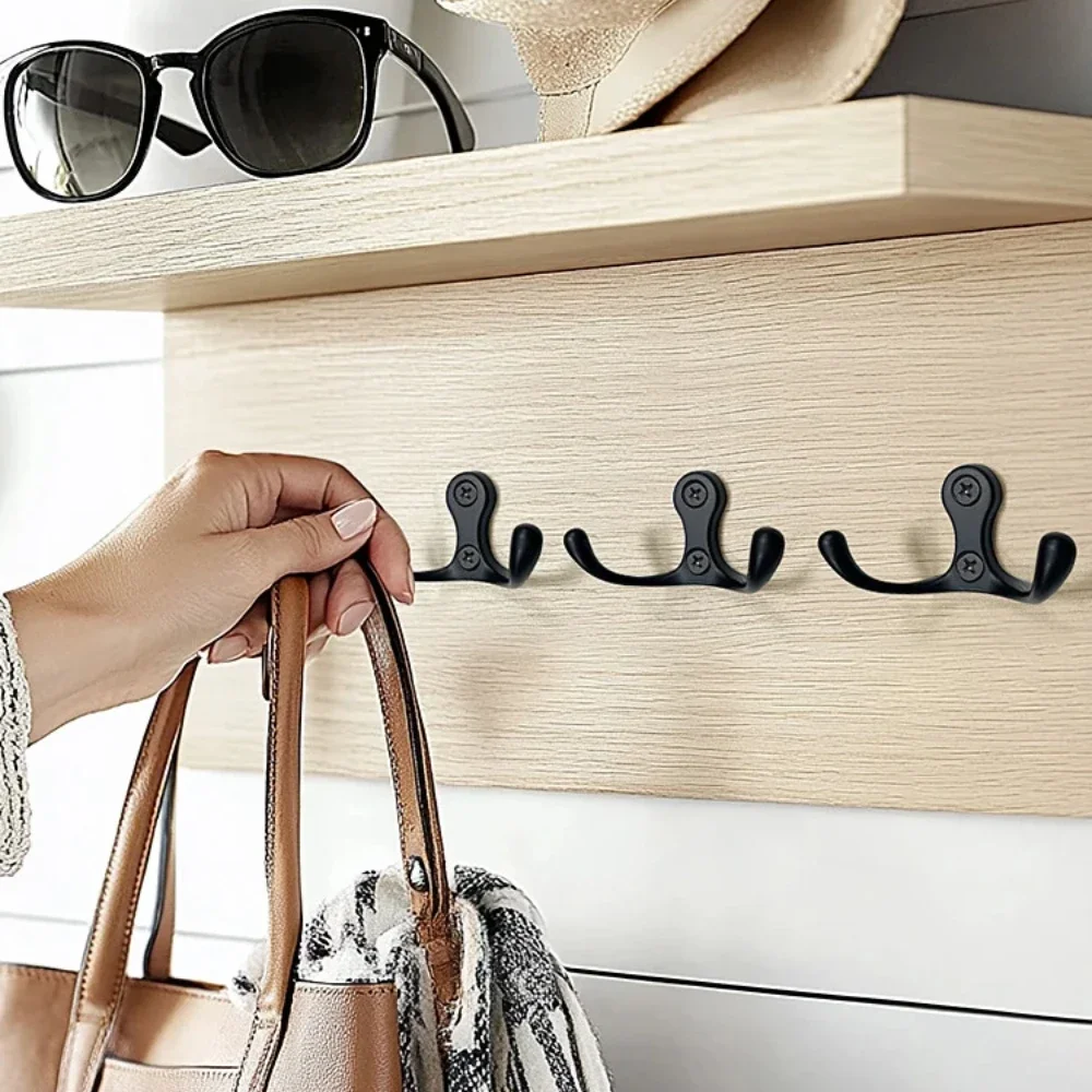 4/8pcs Aluminum Alloy Door Back Hook Minimalist Clothes Hat Hook Cabinet Door Hanging Hook