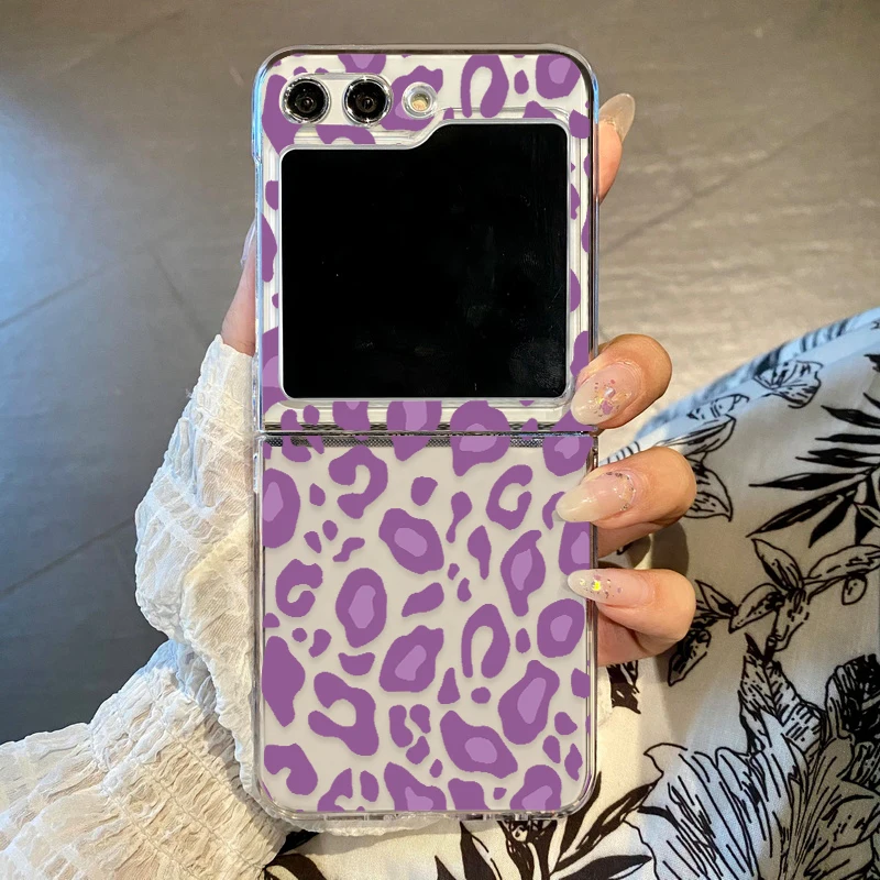 Für Samsung Galaxy Z Flip 8 7 FE 5 6 4 3 Leopardenmuster-Hülle Transparente Harte Luxus Stoßfeste Handyhülle Für Samsung Z Flip6 Flip7 – Detail 11