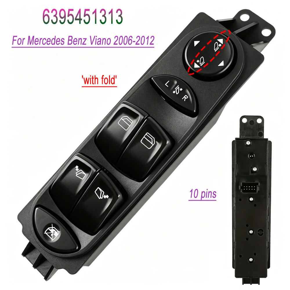 

For Mercedes Benz Viano 2006-2012 Electric Power Lifter Window Control Switch 6395451313 Car Accessories