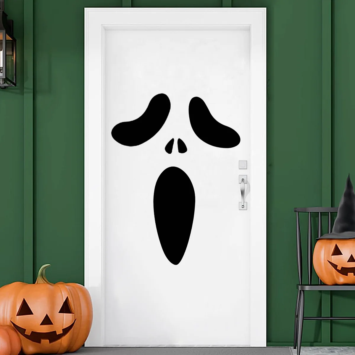 

Halloween Decoration Creative Horror Stickers Living Room Bedroom Wooden Door Self-adhesive Wall Stickers
