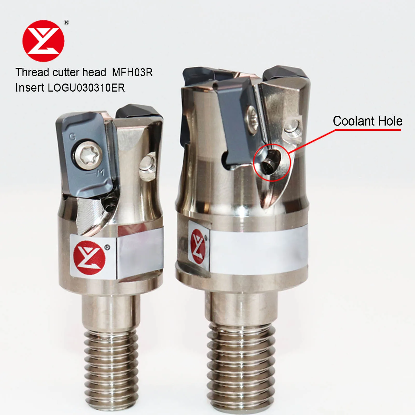 CNC Modular Tipo Fresadora, MFH Hi-Feed Fresagem, MFH03R-D25-M12, Tipo de Travamento de Rosca Cortador, Head Fit Insert LOGU030310ER