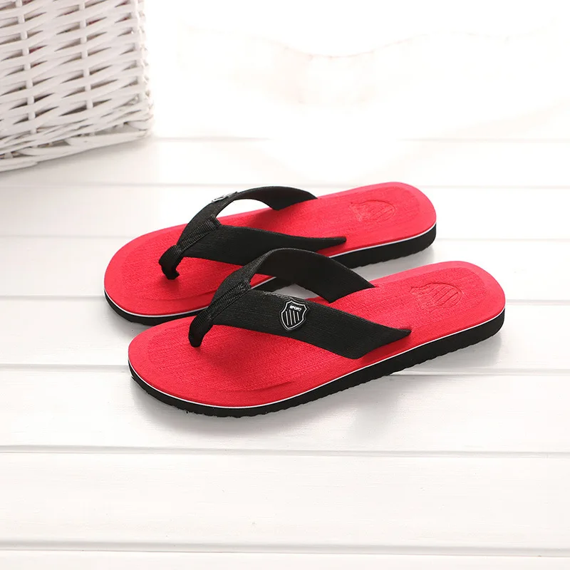 2024 Street Men Summer Flip Flops Beach Sandals Anti-Slip Indoor Outdoor Slides Casual Flat Sandals Home Slippers For Men Shoes