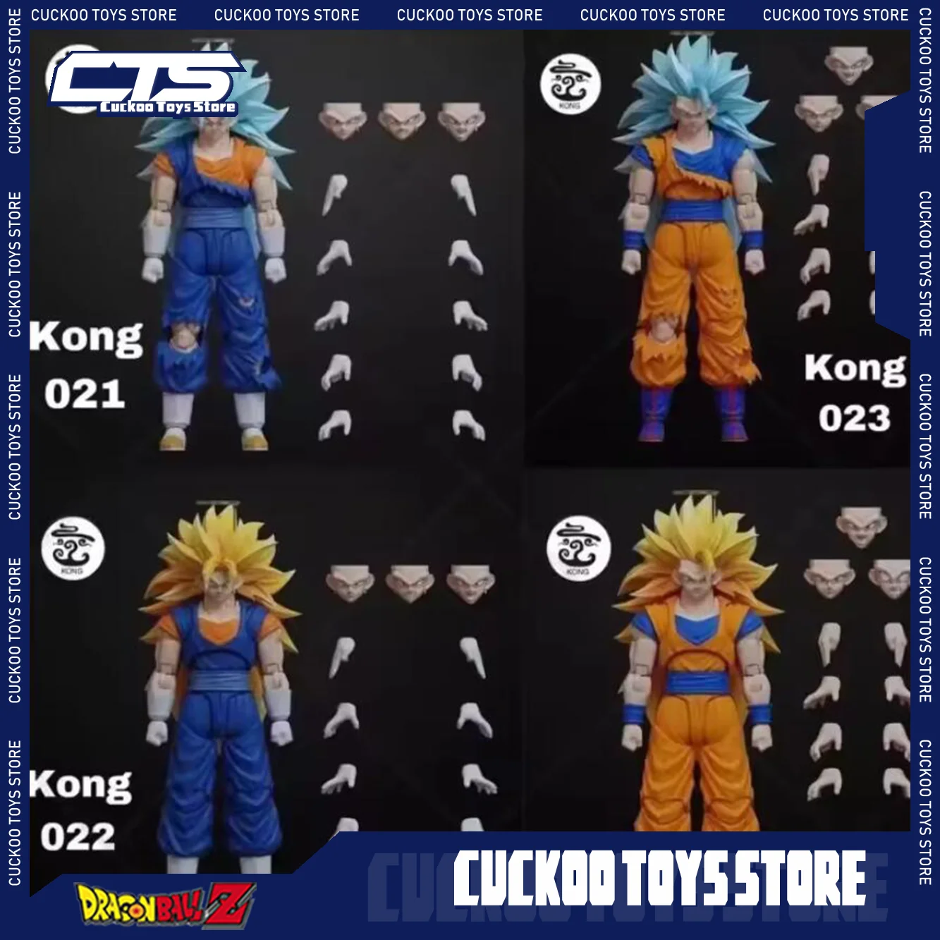 

NEW Upgraded Kong Model Goku Super 3 Vegito Super 3 Blue Dragon Ball SHF3.0 021-024 Figure Model Toy Collection Customized Toys