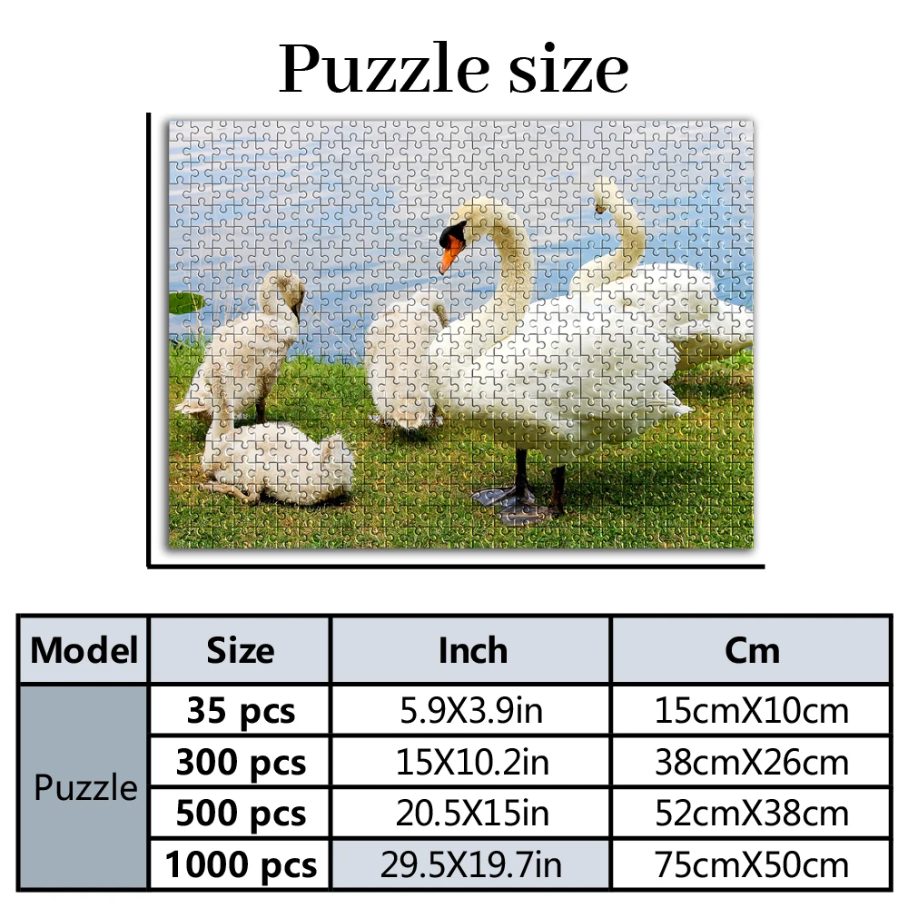 35/300/500/1000pcs Personalized Custom Photo Puzzle Scenery Photo Multiple Sizes Available image 2