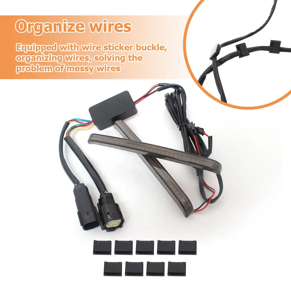 Motorcycle Saddlebag LED Flowing Light Turn Signal Brake Running Lamp For Harley Touring Road King Electra Street Glide 2014-23 - view 5
