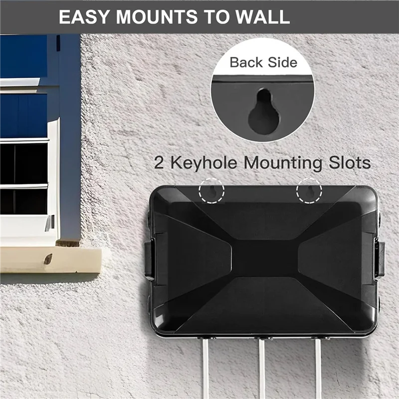 A92P 2X Outdoor Electrical Box Large Outdoor Extension Cord Cover Waterproof Weatherproof Connection Box