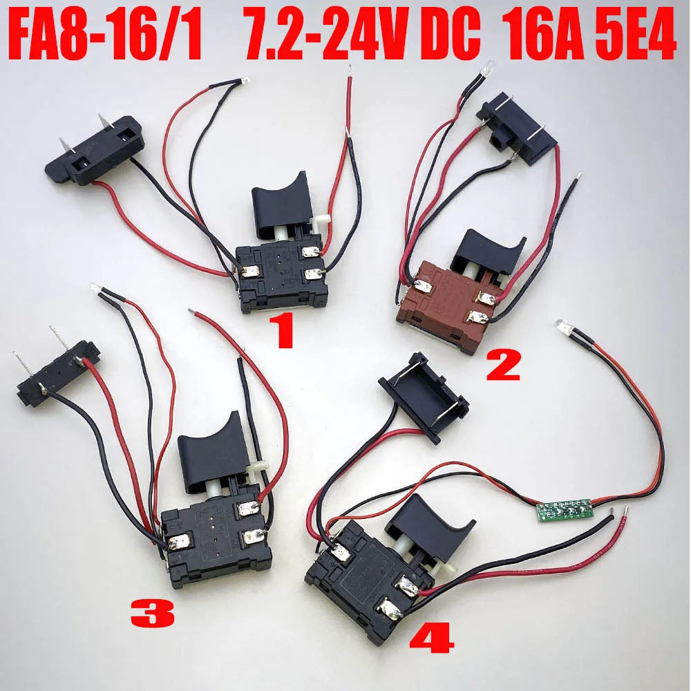 FA2/FA8-16/1WEK Elektrischer Bohrmaschinenschalter mit Geschwindigkeitsregelung DC7.2-24V 16A Bohrerschalter Einstellbare Geschwindigkeit Vorwärts- und Rückwärtslauf – Detail 1