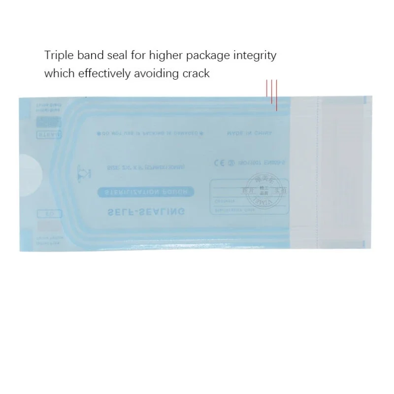 200Pcs/Pack 3Packs Disposable Dental Self-Sealing Sterilization Pouch Storage Bag Big Small Size Optional