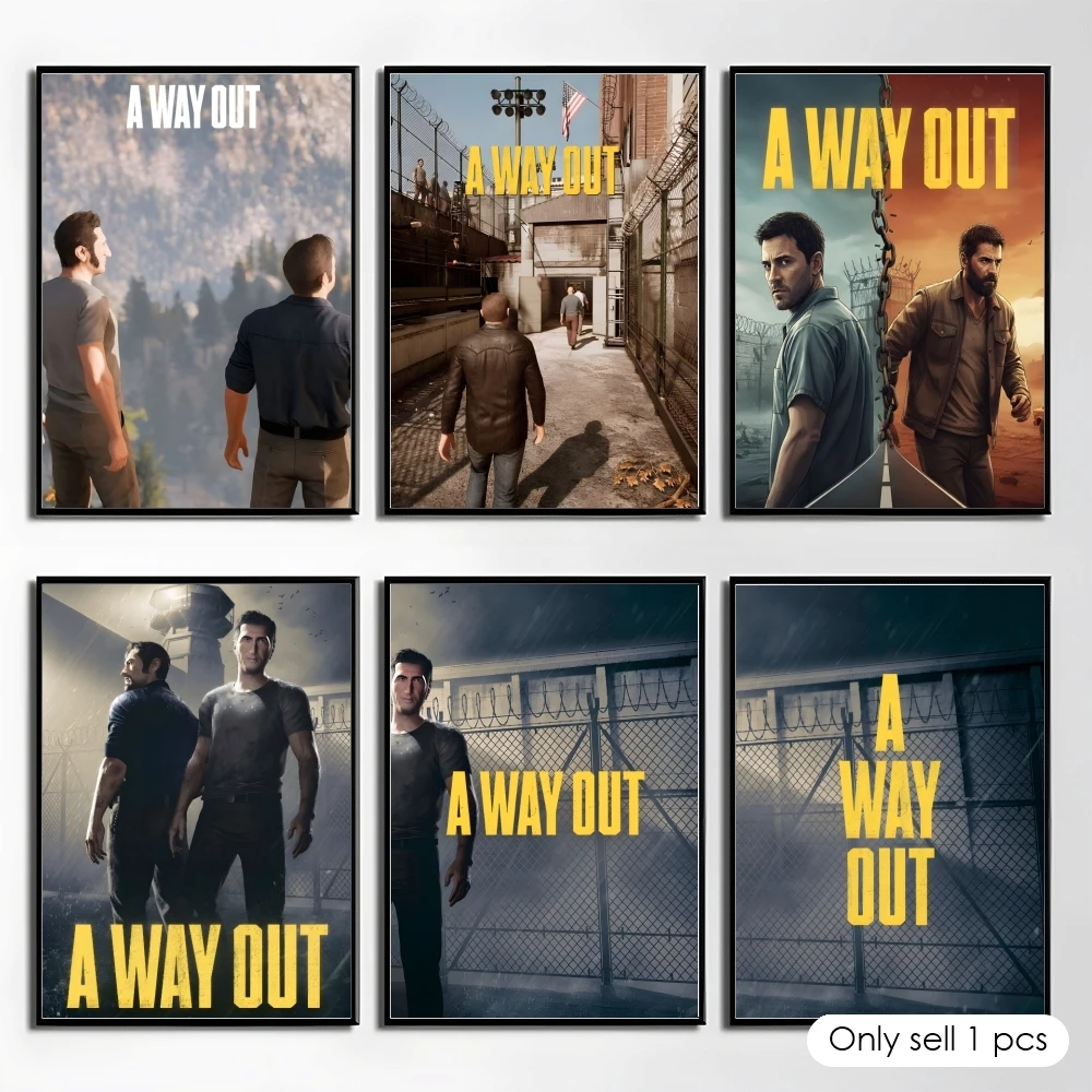 video game A w-Way Out Poster Elegant and Affordable Wall Art Stickers for Dormitory Living Room and Bedroom Spaces