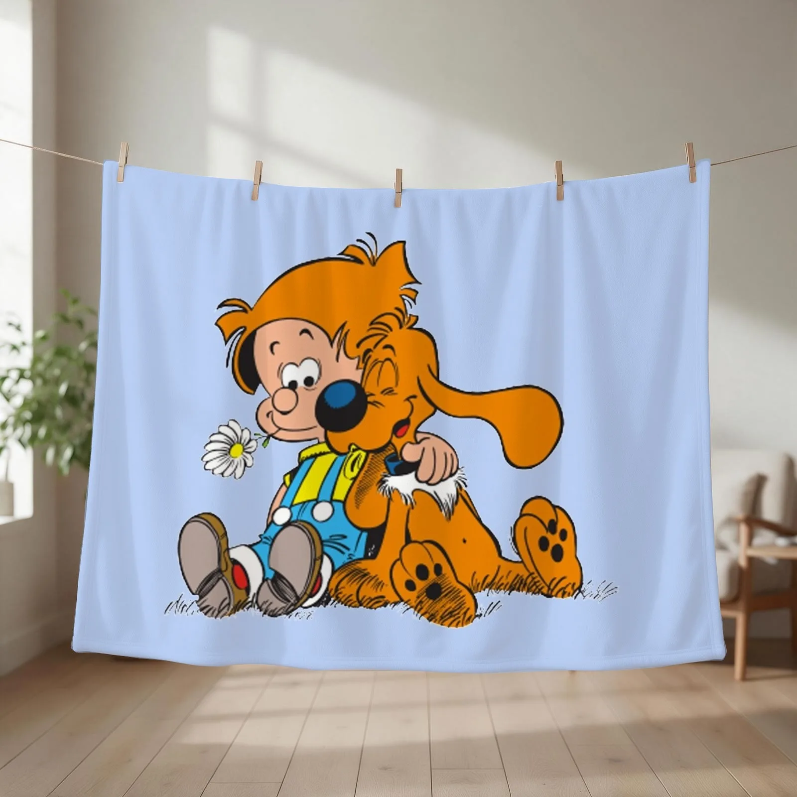 Billy and buddy & Boule et Bill Throw Blanket couch cozy soft plush fuzzy picnic outdoor blanket