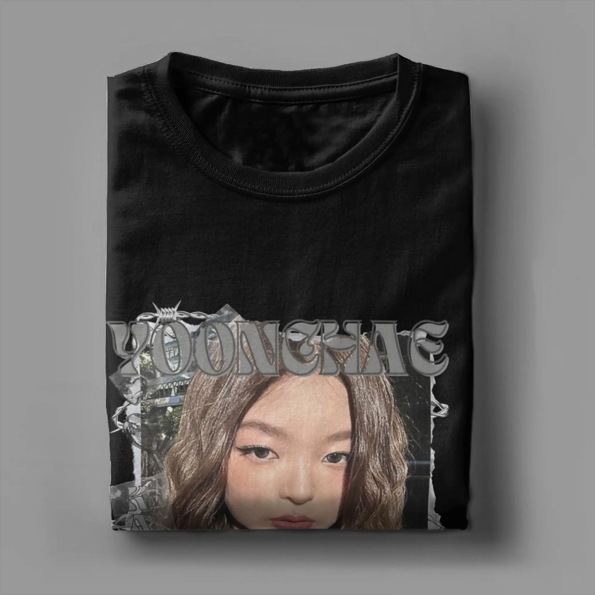 Katseyes Members Kpop Y2K Group T Shirt Men's  Pure Cotton Hipster T-Shirts Crew Neck  Tees Short Sleeve Clothing 6XL