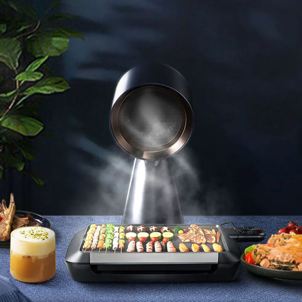 Desktop Cooker Hood Household Mini Portable Extractor Hood with 5 Gears Mode 2m³/min Strong Suction for Home Kitchen Hot Pot BBQ