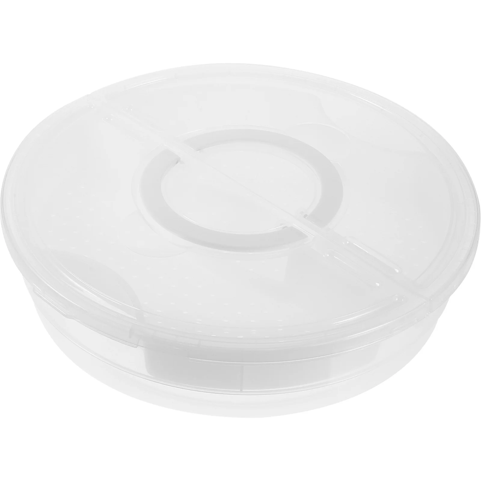 Caja de embalaje de pastel redonda, portador de pastel de Material reutilizable, caja de transporte de postre portátil para mantenimiento fresco de rodajas de Pizza