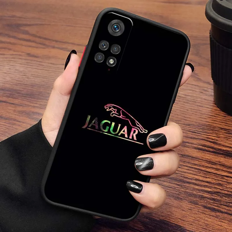 J-Jaguar Car Cool Popula For Xiaomi Redmi Note 13R 13 12 12S 11 12T 11S 11E 11T 10 Pro Plus Frosted Translucent Phone Case