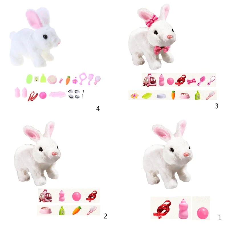 Electronic Pet Plush Rabbit Toy Baby Learn to Crawl Cuddle Interactive Toy