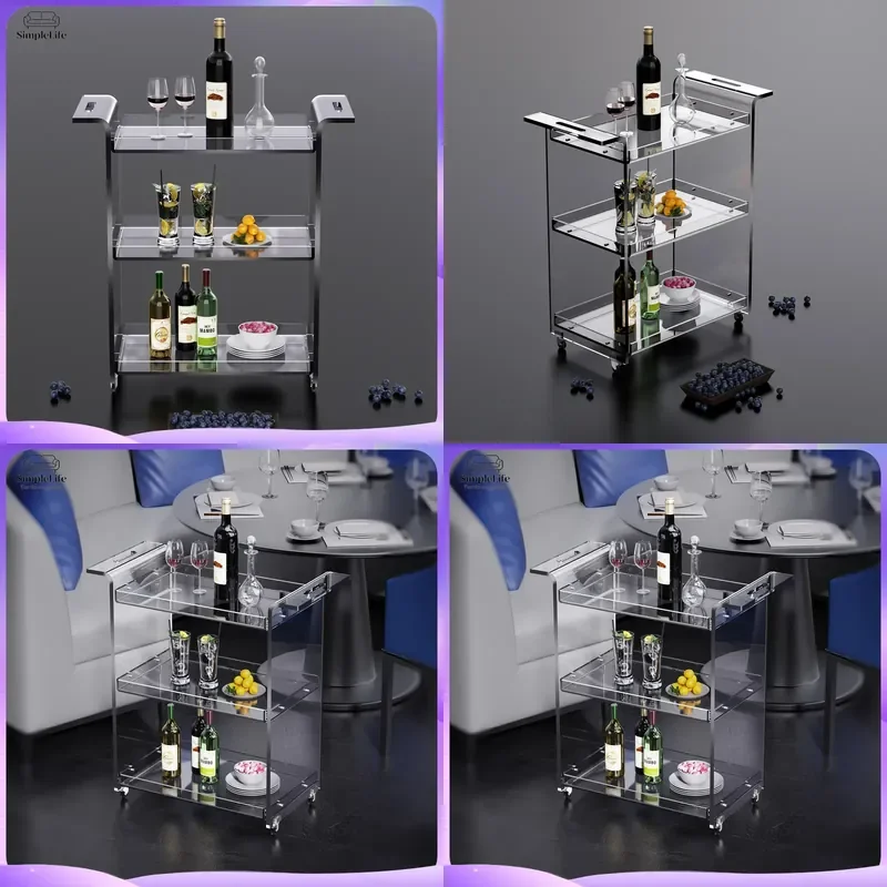 Kitchen Baking Cart - Nowoczesny 3-poziomowy wózek kuchenny z półkami