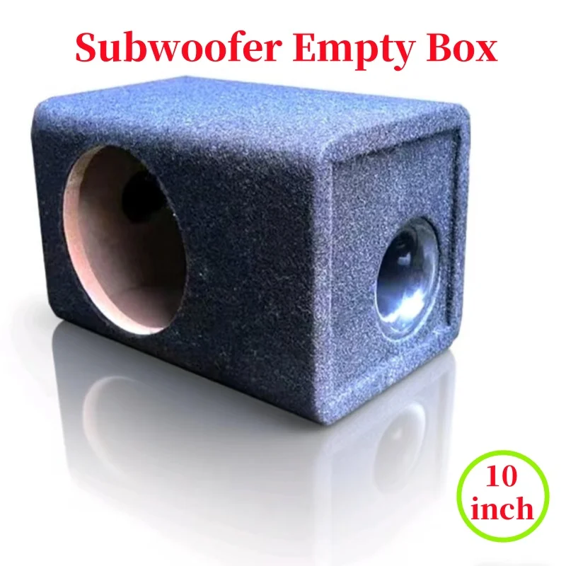 10 inch Subwoofer Empty Box,DIY Car Woofer Housing,1Piece Subwoofer Box Body, Wooden Bass Speaker Box,Bass Sound Box,Hole 23.3CM