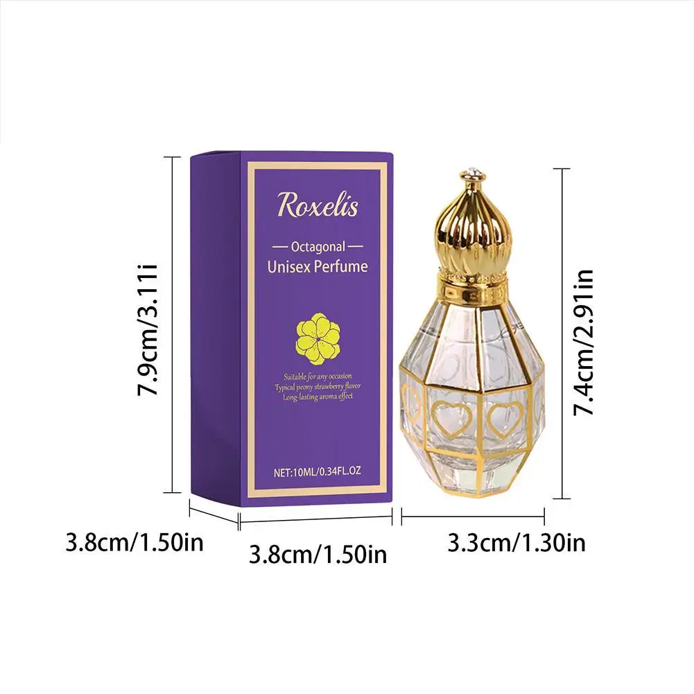 Portable Gold 10 ML Crown Shape Essential Oil Roller Bottle Empty Container Perfume Bottle