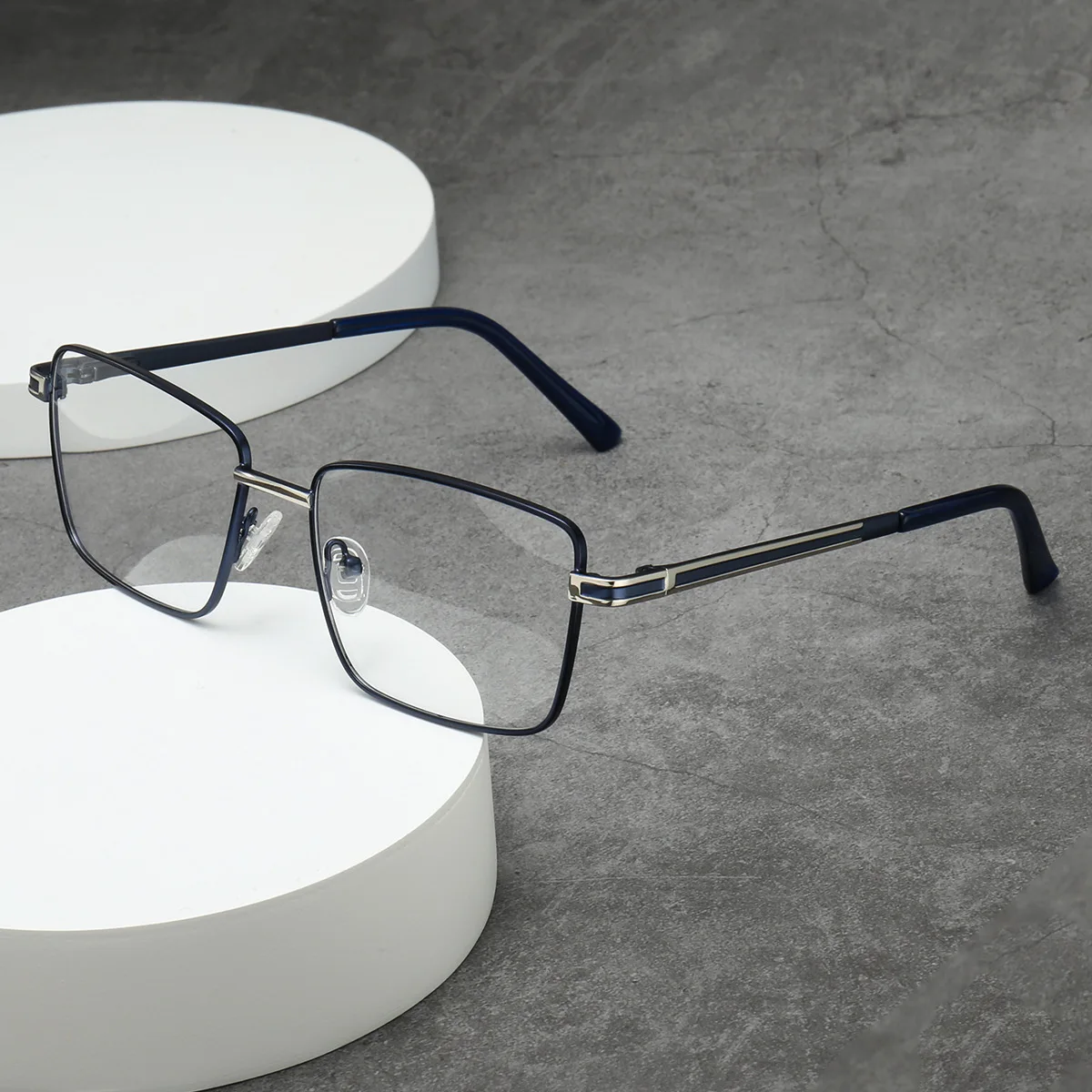 Jmisus 2025 recém chegados óculos de prescrição quadrados homem retângulo progressivo óculos ópticos de alta qualidade metal fotocromático