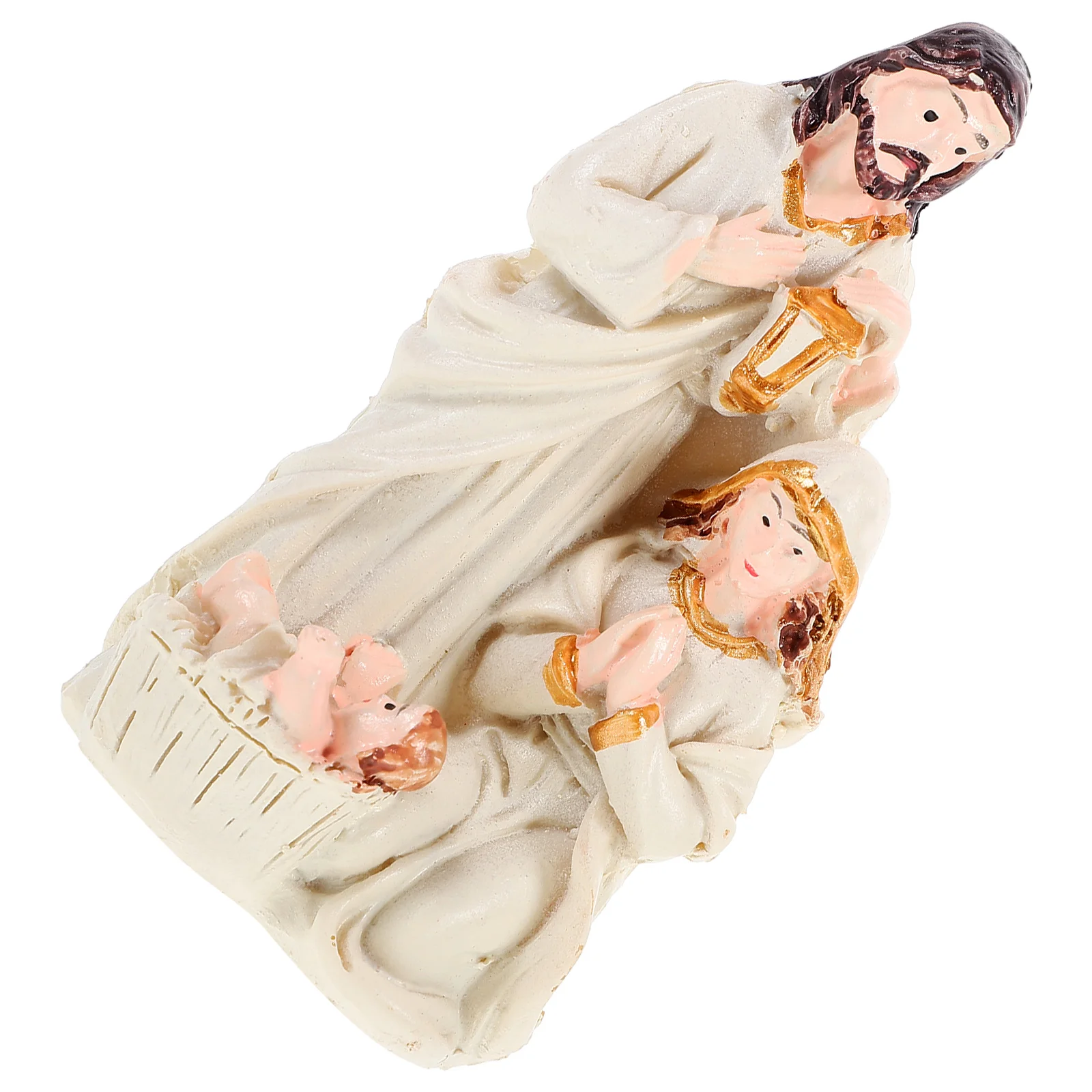 

Religious Statue Resin Jesus Born Scene H Miniature Mother Figurine Home Office nament Elegant Design Retro Desktop