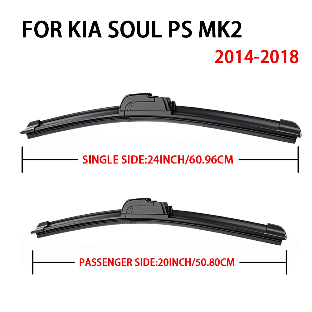 لكيا الروح AM PS SK3 MK(1 2 3) 2009-2023 24 ''+ 20'' ممسحة السيارة شفرة المساحات الأمامية صالح U هوك الذراع الزجاج الأمامي شفرات ممسحة السيارات