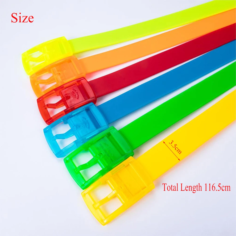 2024 luxury Belt Women Candy Color Plastic Belts Silicone Rubber Waistband New Buckle Pins Summer Skinny Waist Jeans Belt