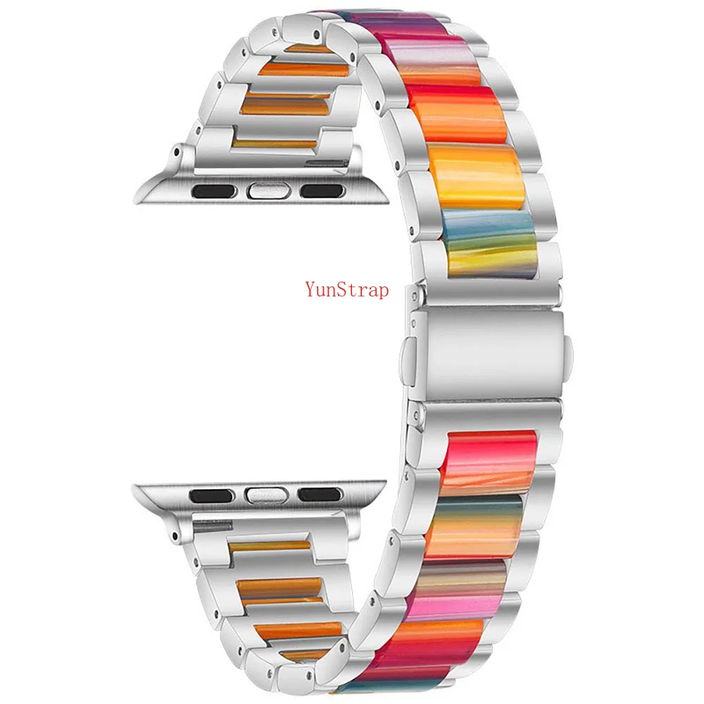 For Apple Watch 49mm 46mm 45mm 44mm 42mm 41/40mm Two Colors Band Women Men Strap iWatch Ultra 2 SE 10 9 8 7 6 5 4 3 Bracelet