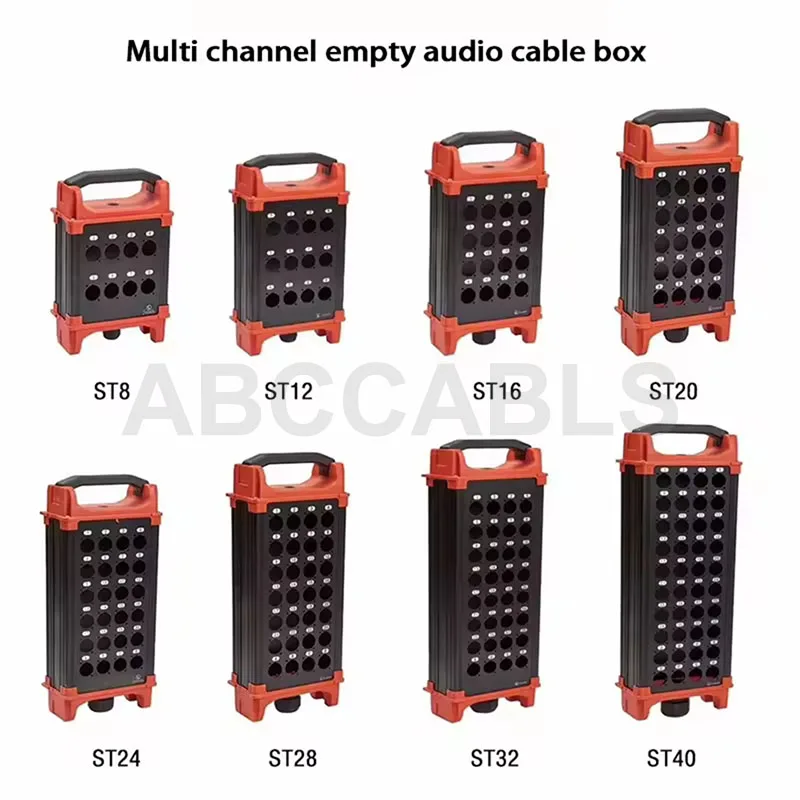 ABCCABLS ST Series Portable Stage Audio Snake Box With Aluminum Alloy Housing 8~40 Channel Empty XLR Splitter