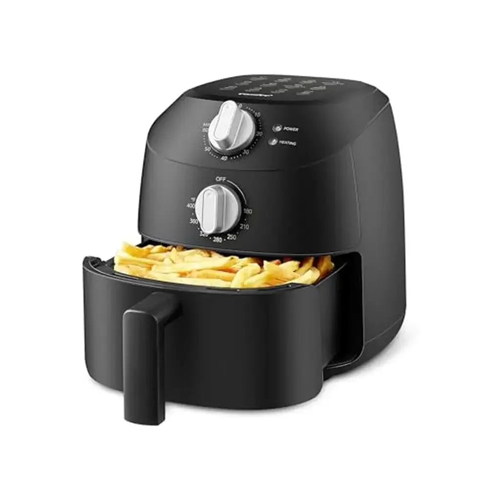 مقلاة هوائية مدمجة 2.2QT، 12 خيارًا للقائمة، مؤقت وتحكم في درجة الحرارة 180-400 ° F Dishwasher-Safe Rapid Air Circulation Tech توفير المساحة