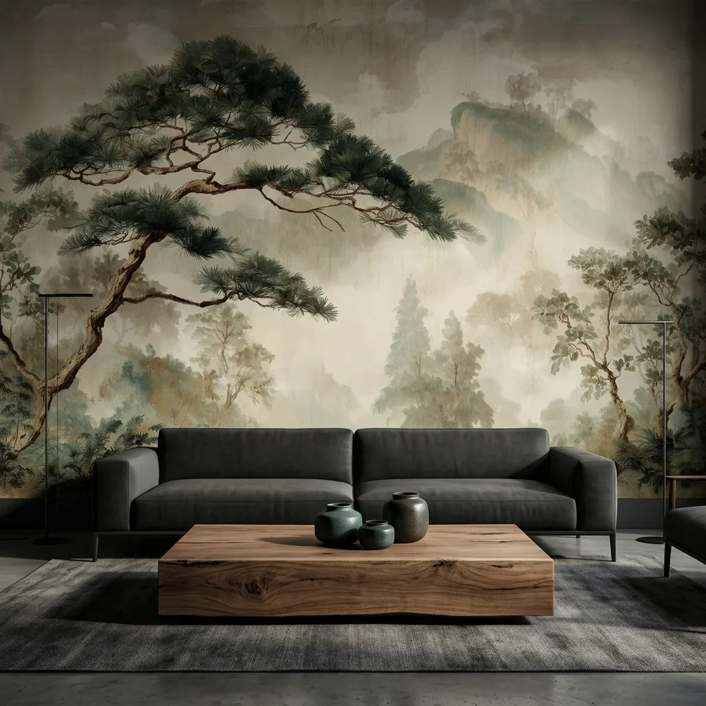 3D Printing Heat Resistant Material - Customized Wallpaper Retro Japanese Golden Pine