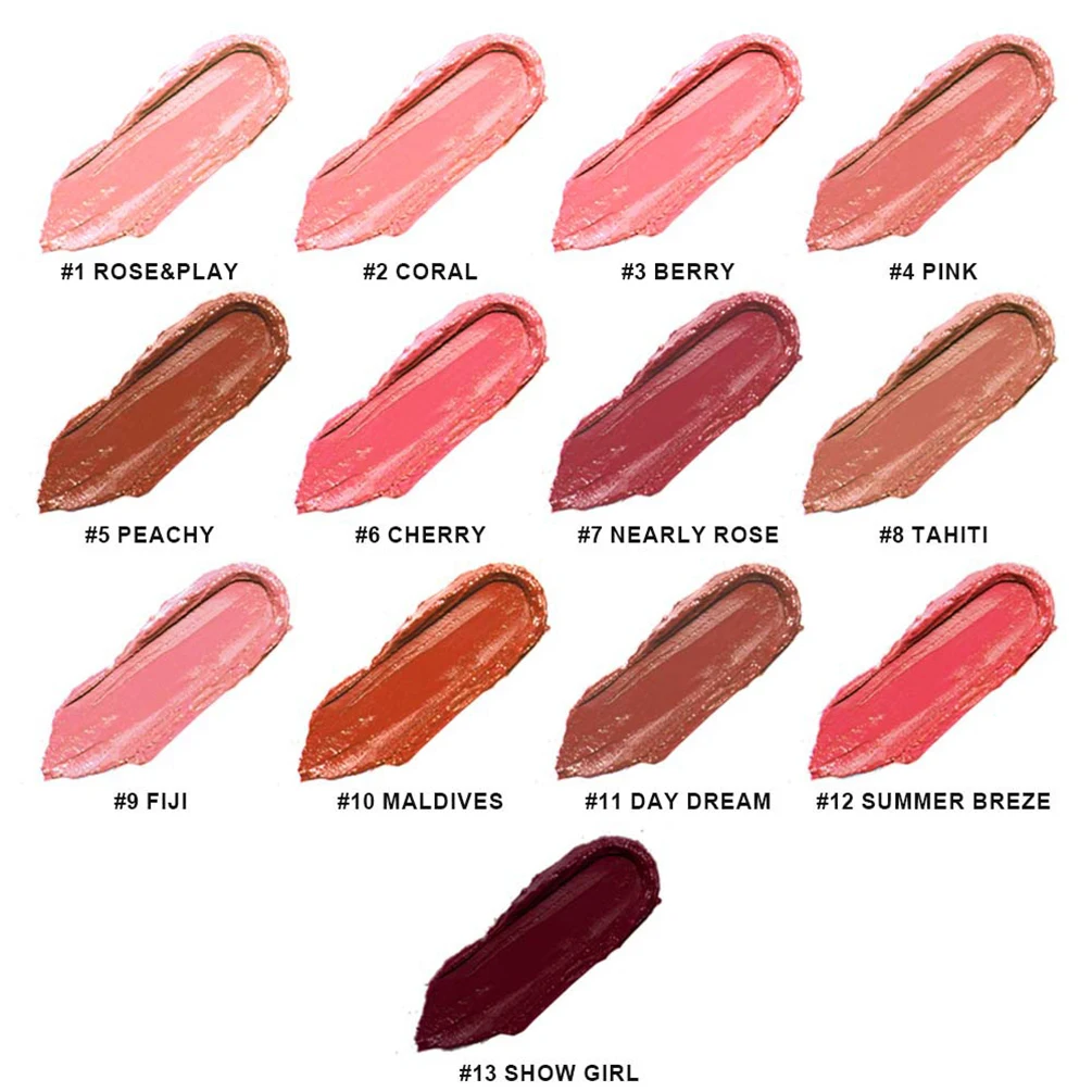 Fard in crema con etichetta privata a 13 colori Logo personalizzato Confezione a forma di cuore Fard idratante Pigmento impermeabile Guancia Trucco viso Vegan