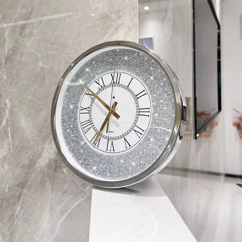 Dazzling Shining Wall Clocks Diamond Intelligent Voice-controlled Wall Clocks Luminous Home Decor Orologi Da Parete ZY40BGZ