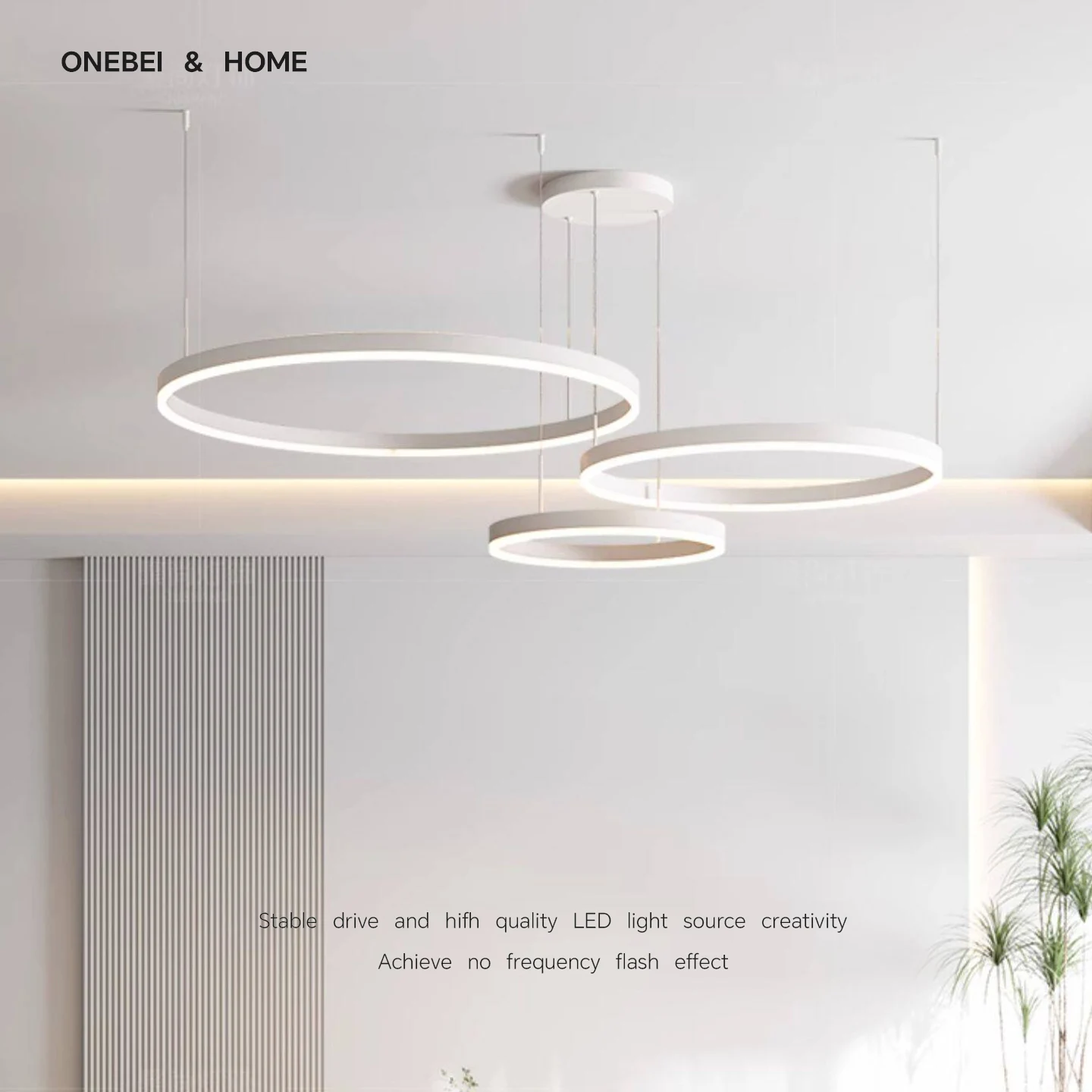 Modern LED Ring Chandelier Home Lighting Living Room Dining Room Ceiling Hanging Chandelier Lustre Indoor Lighting Decoration