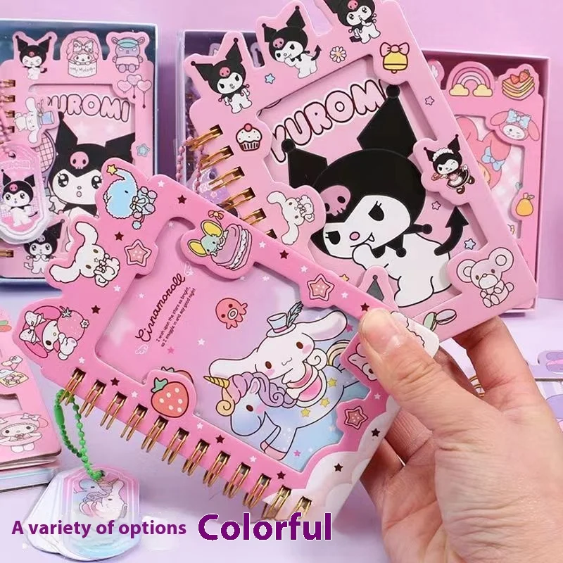 Cartoon Sanrio Cute Coil Notebook High Value Pendant Stereo Portable Creative Notebook School Supplies Learning Gifts.