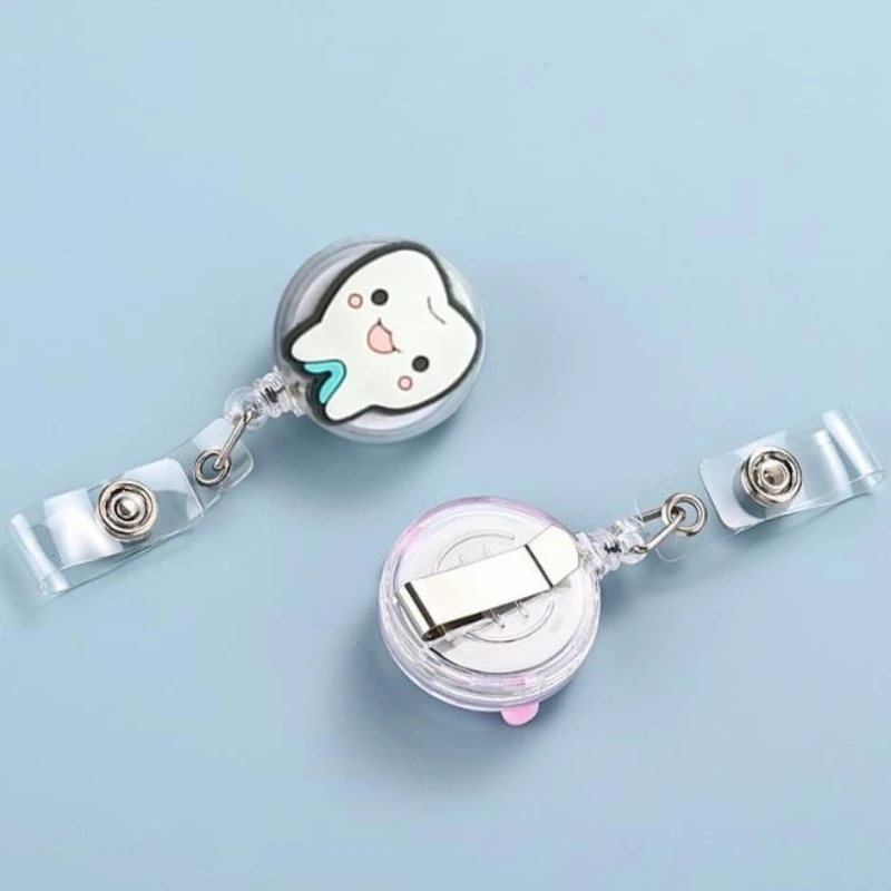40Pcs Dental Badge Reel Holder Cute Retractable ID Card Clip for Dental Assistant Week Doctors Social Workers