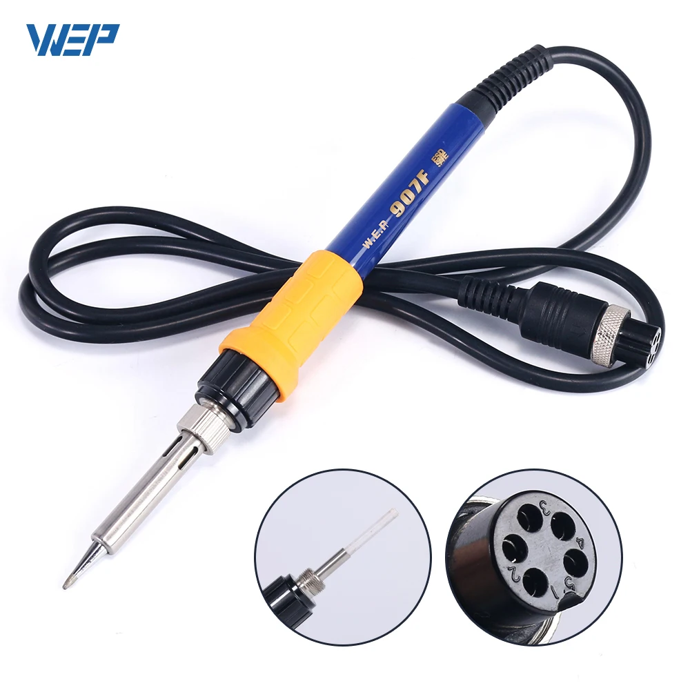 907F Soldering Iron for 853AAA+  853AAA 1000B 939 939D 862BD+ Soldering Station Replacement Soldering Iron Handpiece Handle