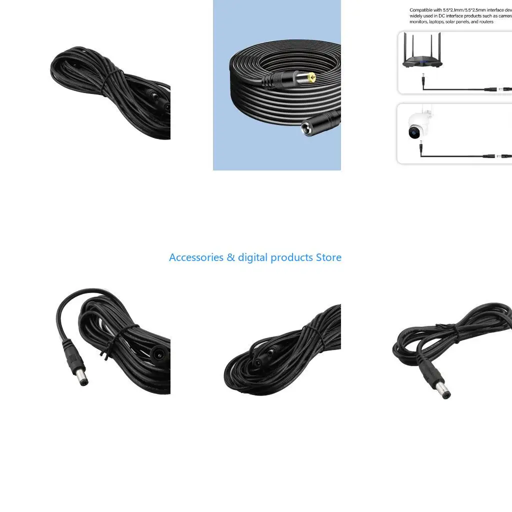 77JD Heavy Duty DC5521 Power Cable For WLAN Repeaters Printer Security System