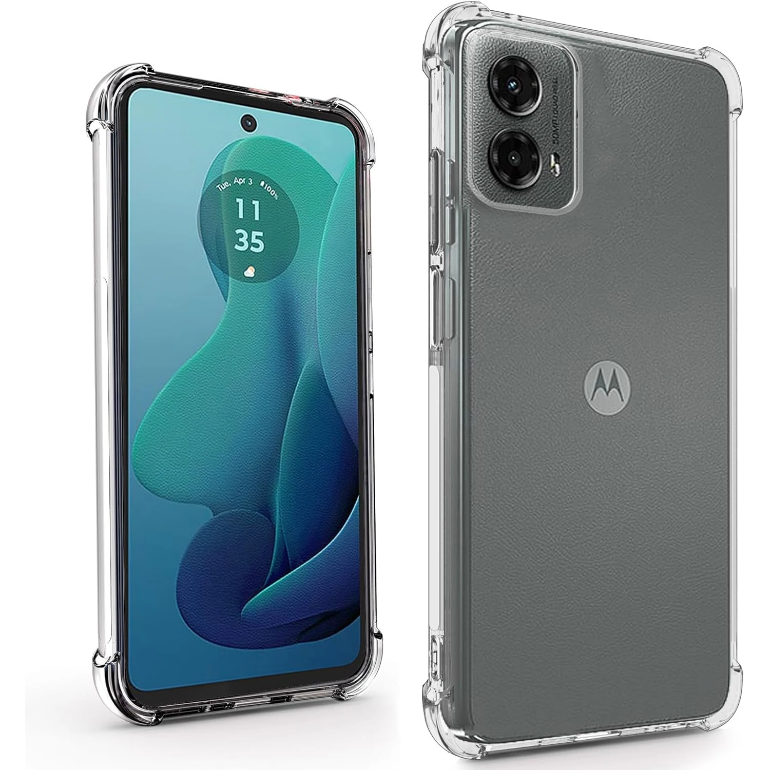 Para moto g 5g 2024 capas de telefone, transparente antiderrapante à prova de choque durável flexível tpu capa macia para motorola moto g play 5g 2024