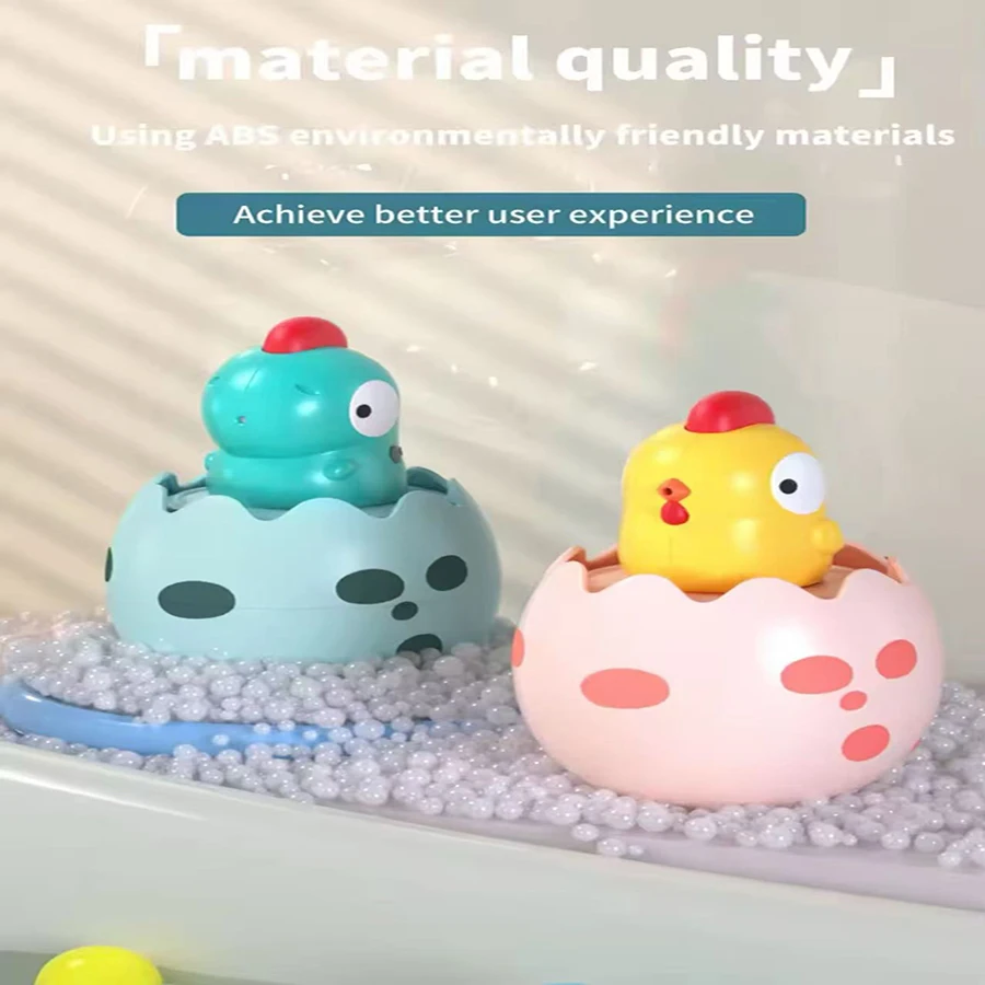 هدايا أطفال ألعاب حمام الطفل بطة صفراء صغيرة رذاذ المطر البيض طفل الأطفال الحمام لعب المياه دش الفتيان والفتيات بيضة الديناصور