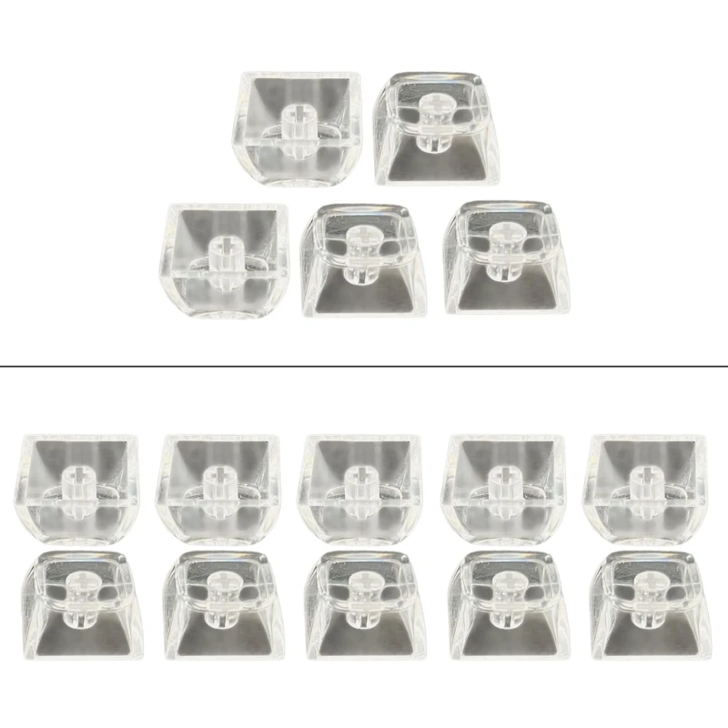 5/10pcs Clear Backlit Keycaps Set, 1U Standard Size Comfortable For Mechanical Keyboard Enthusiasts Keycap Replacement