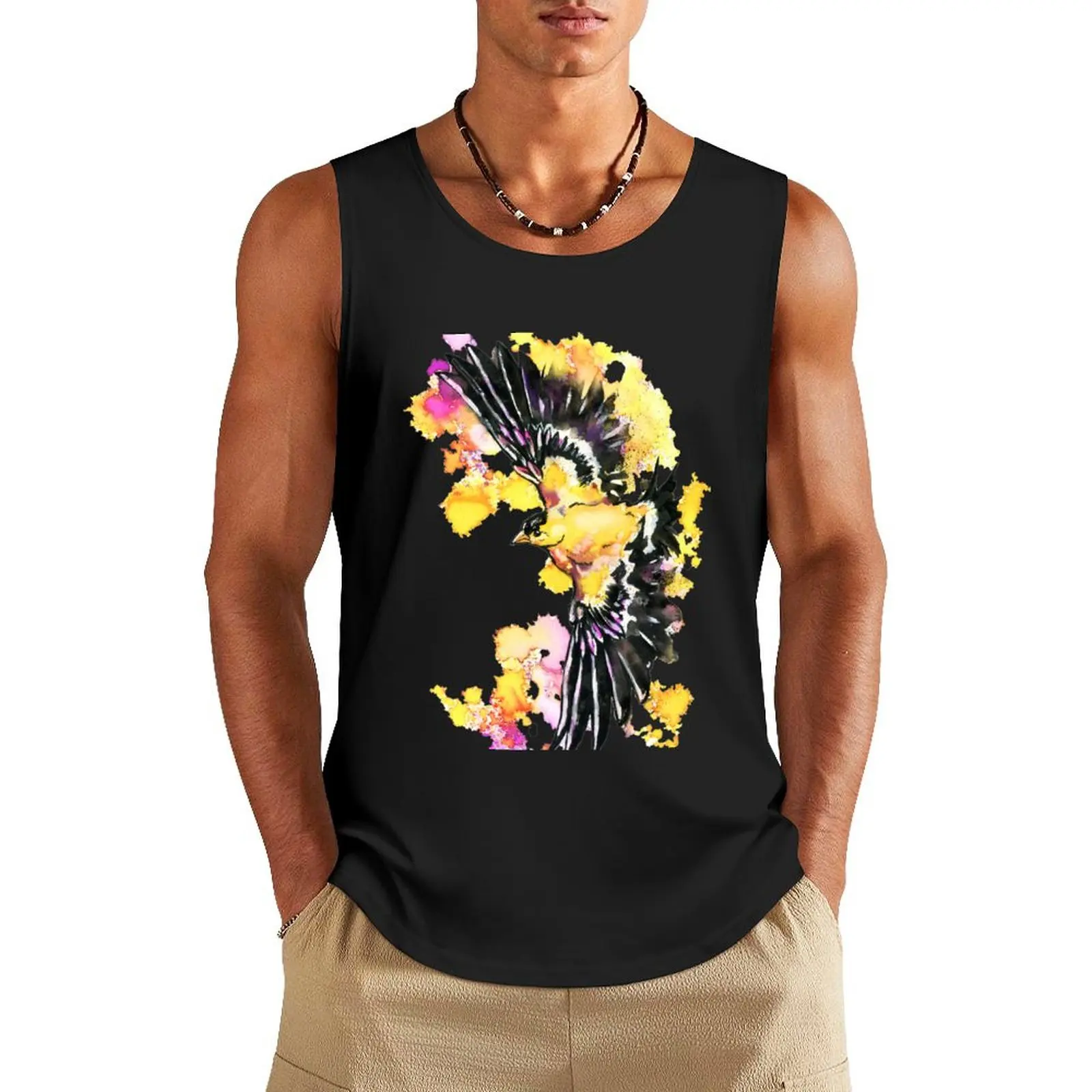

American Goldfinch Tank Top basketball clothing cotton t-shirts man