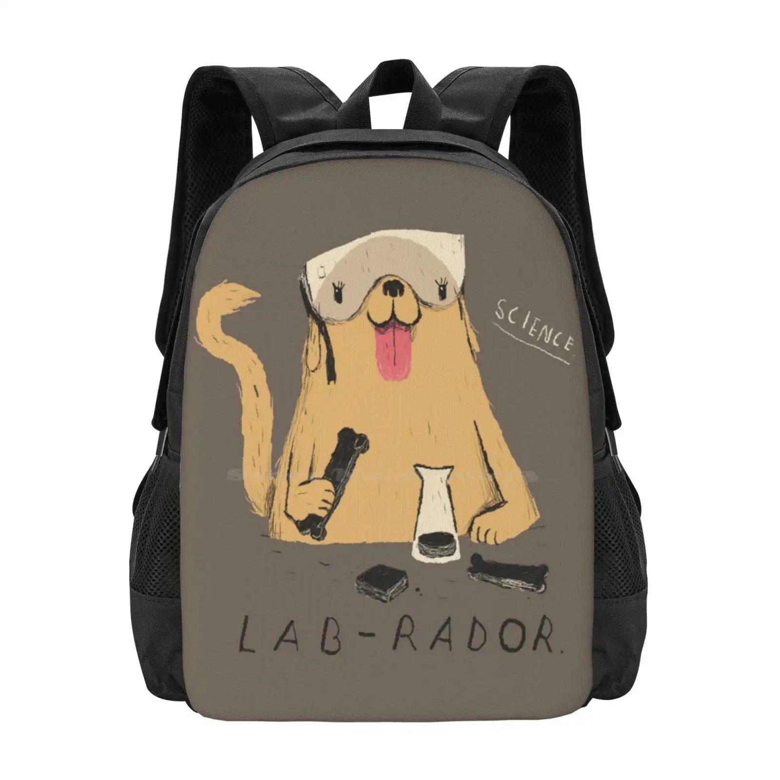 Lab - Rador Fashion Pattern Design Travel Laptop School Backpack Bag Dog Dos Cute Science Golden Labrador Funny