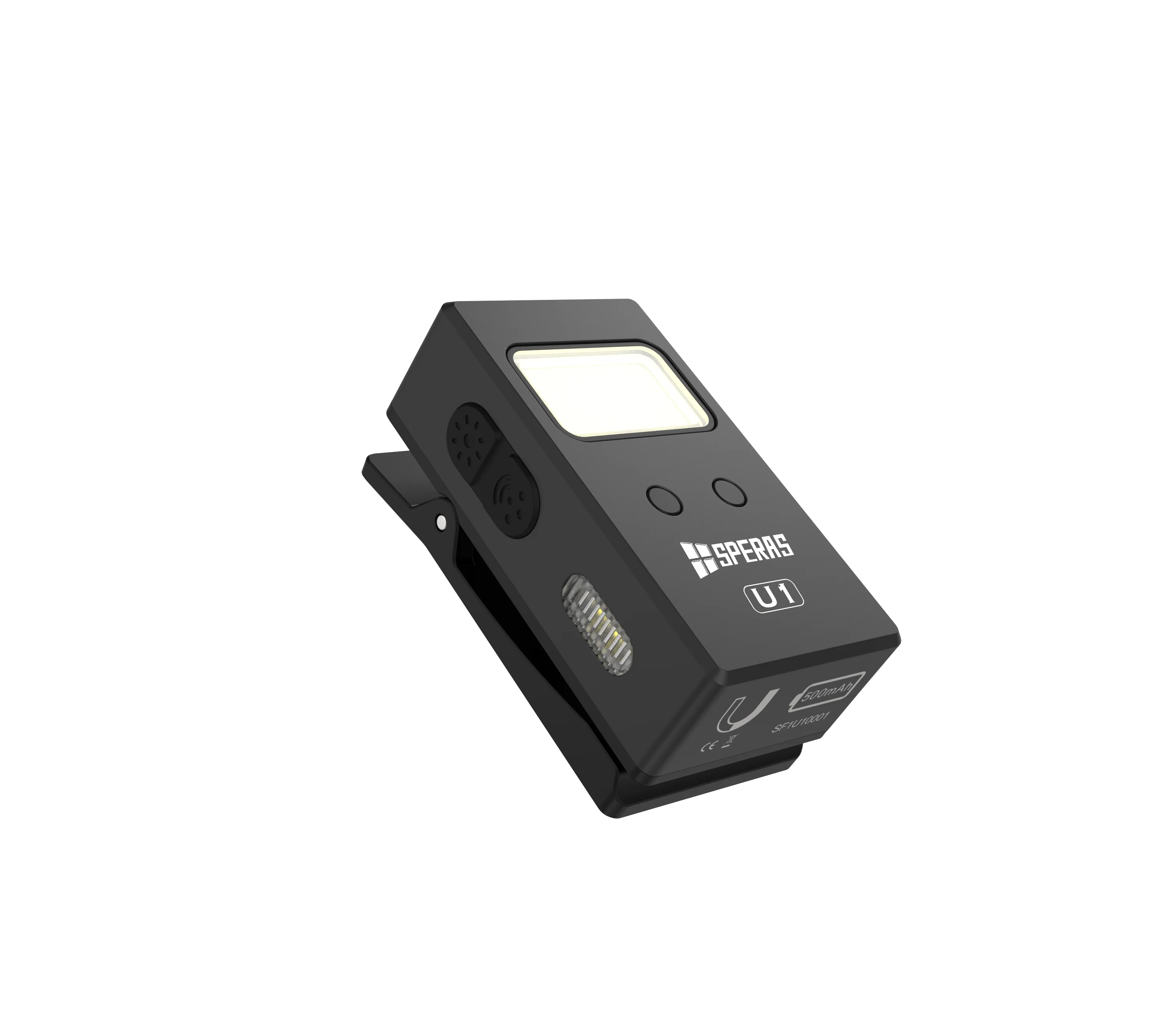 SPERAS U1 EDC Flashlight Clip-on Light Rechargeable 500 Lumens with diversity Lighting Solutions Type-C Charging Magne