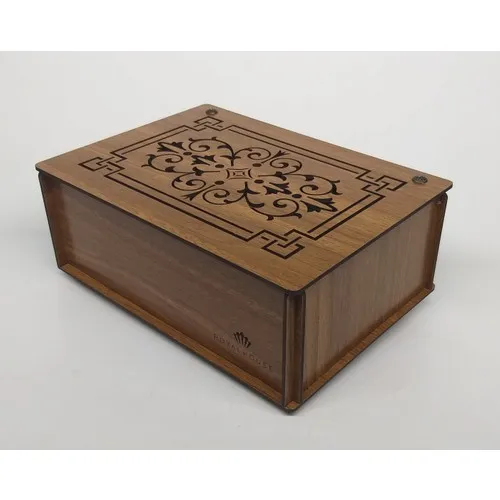 Turbozeka Wood Laser Cut Tea Box, Teabox, 9 Compartment, 9 Kinds Of Herb Tea