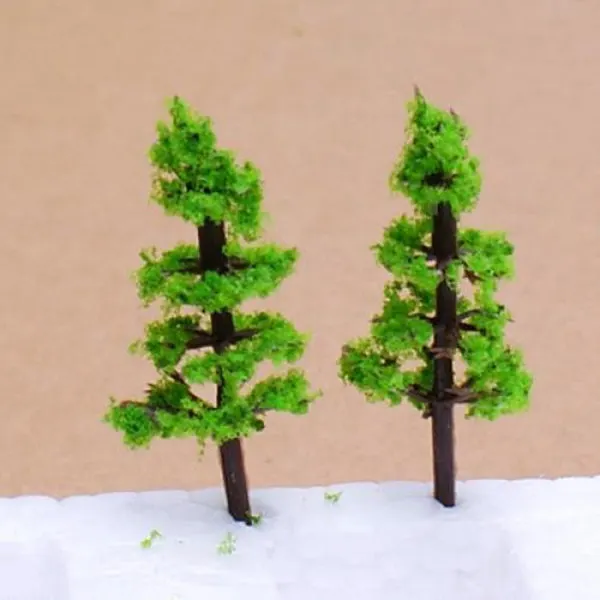 

100Pcs Landscape Green Fir Tree Trunks Set 1:160 1:220 Scale Architectural Scenery Decoration for Home Office Desk