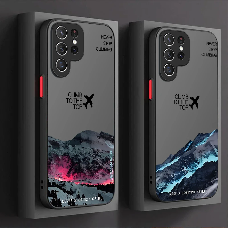 Range Snow Airplane Hard Phone Case for Samsung Galaxy S26 Edge S25 S24 S23 Ultra S22 Pro S21 Plus FE A07 4G A17 A37 A57 Cover