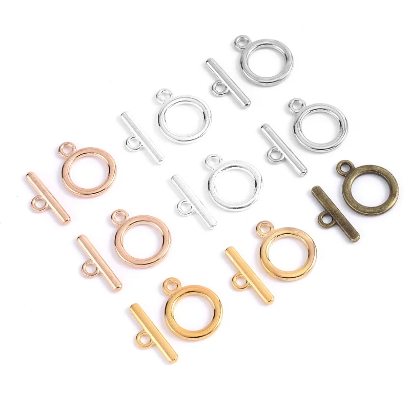 10pcs 15mm OT End Toggle Clasp Connector Lock Clip for DIY Bracelet Necklace Craft Jewelry Making Supplies Accessories Findings