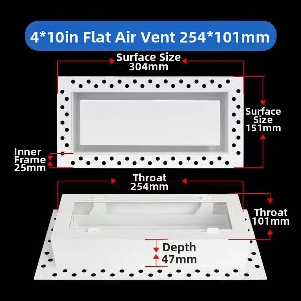 For Humid Environments Central Air Vent High Performance Air Grille Thickened Aluminum Alloy Seamless Design For