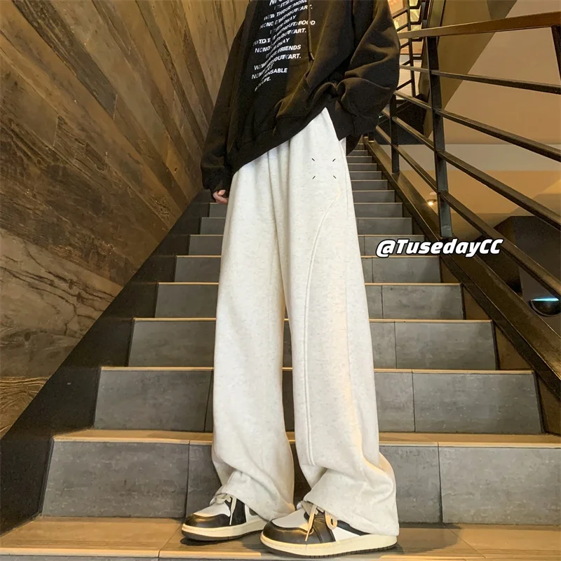 

Men's Fce Lined Thi Casual Pants Autumn Winter Straight Leg Sweatpants Winter Sports Trousers High End Faion Brand